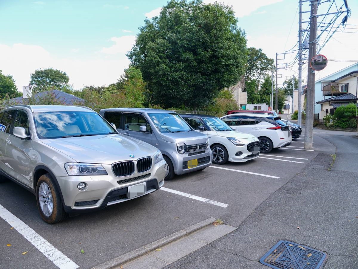 森のカフェ駐車場