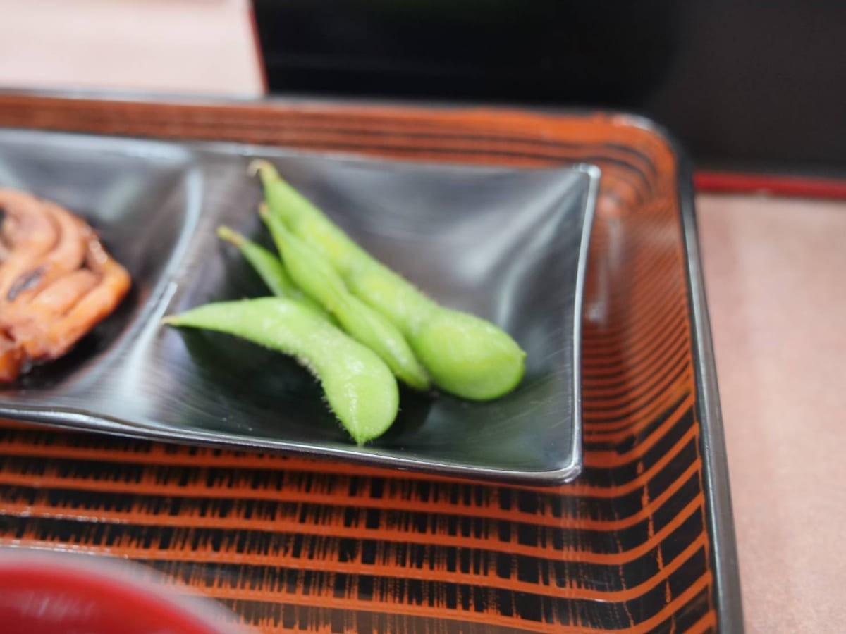 旅の駅 付け合わせの枝豆