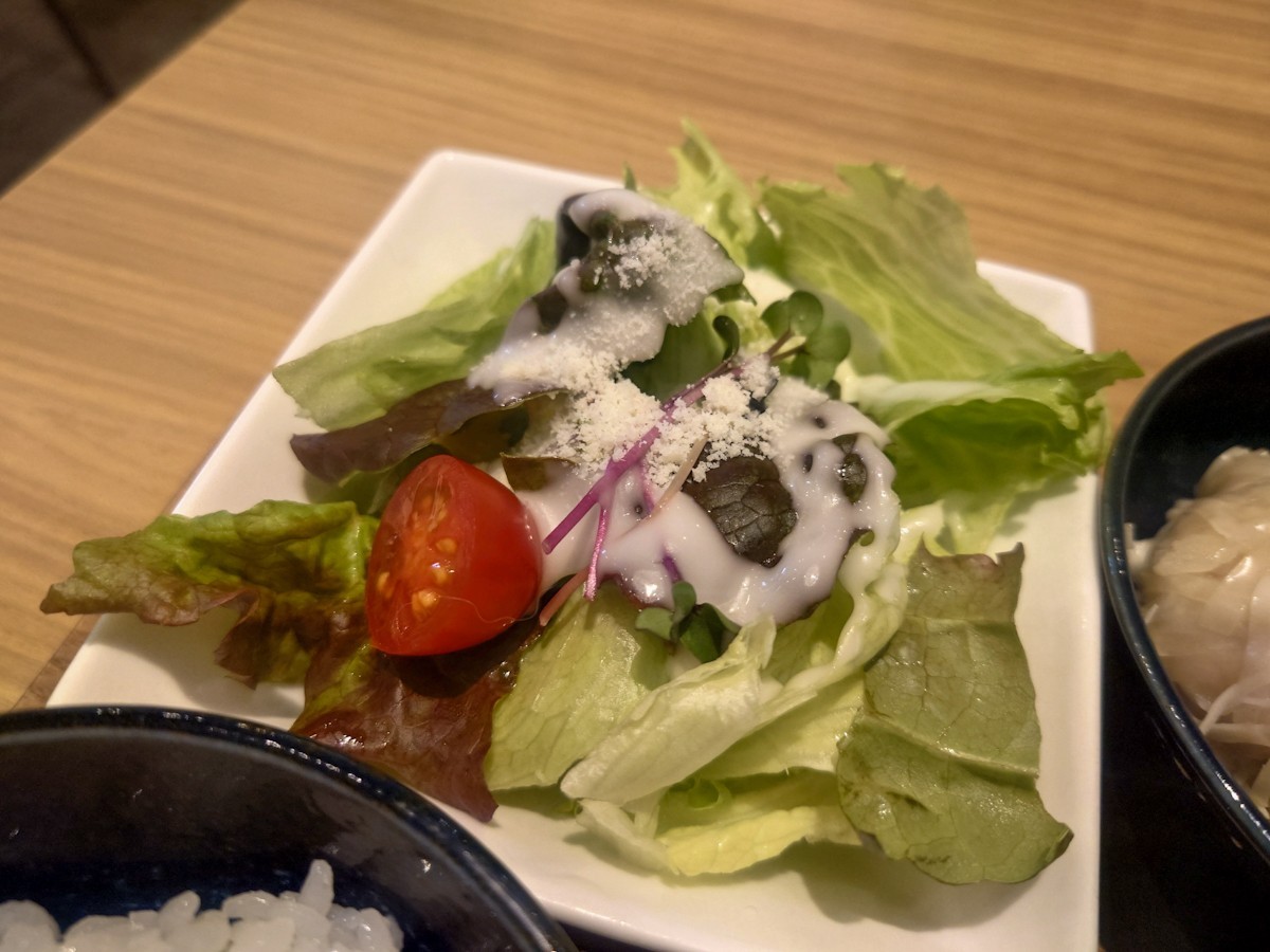ドッグカフェ・プティシアン　プティシアン御膳のサラダ