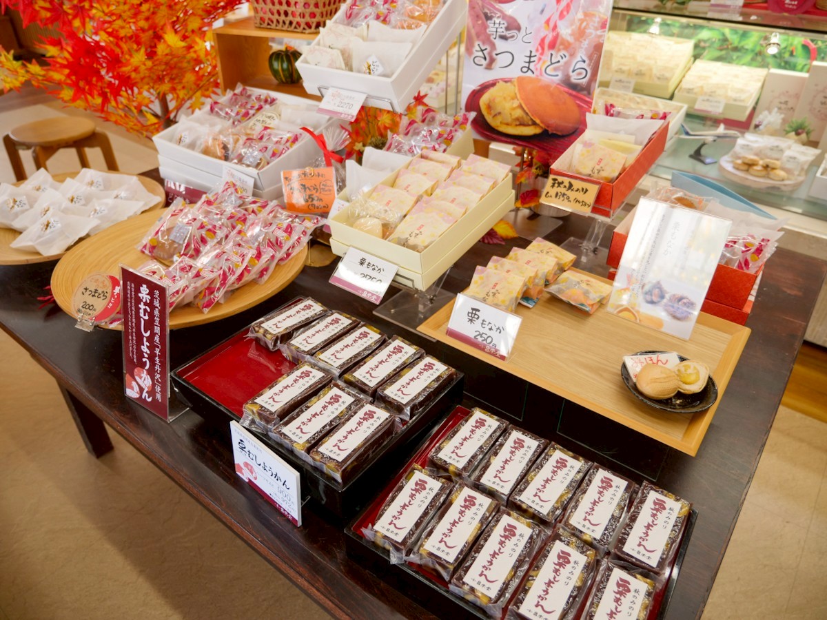 昌栄堂 一笑庵 陳列されている商品