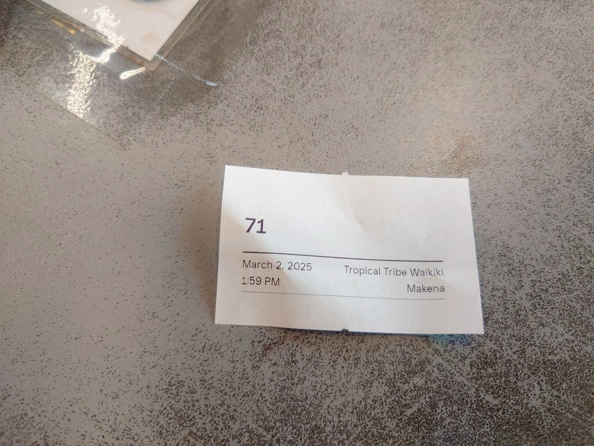 Tropical Tribe　呼び出し番号札