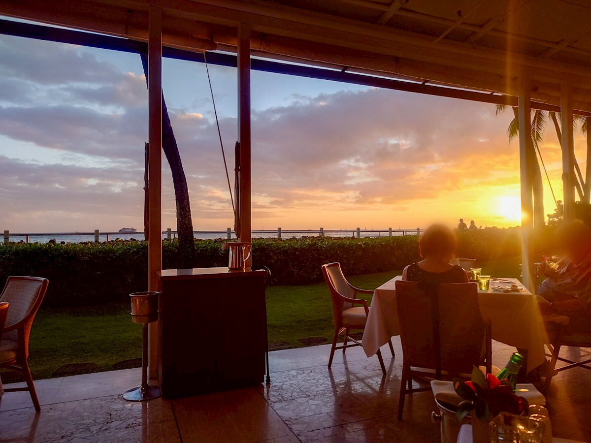オーキッズ　テラス席から見たサンセット