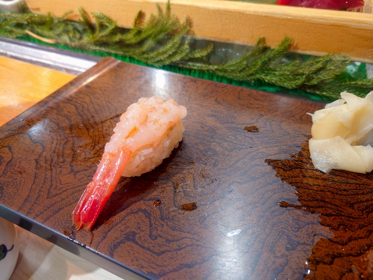 築地すし大本店 甘えびのにぎり