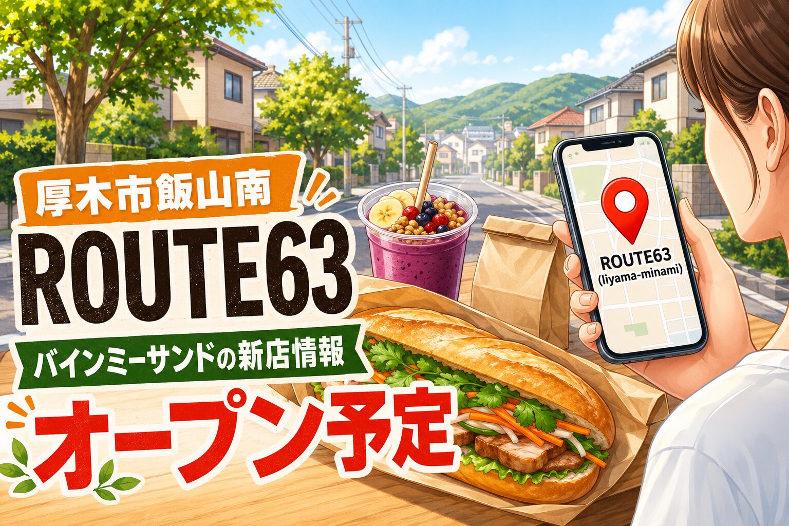 『開店予定』厚木市飯山南にバインミーサンドの新店「ROUTE63(ルートロクサン)」